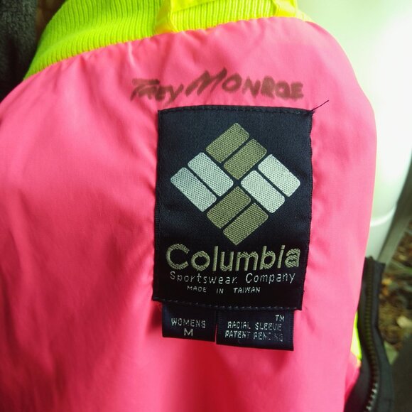 Vintage 90s Columbia Bugaboo Zip Up Neon Nylon Granola Girl Gorpcore Jacket - Picture 11 of 12